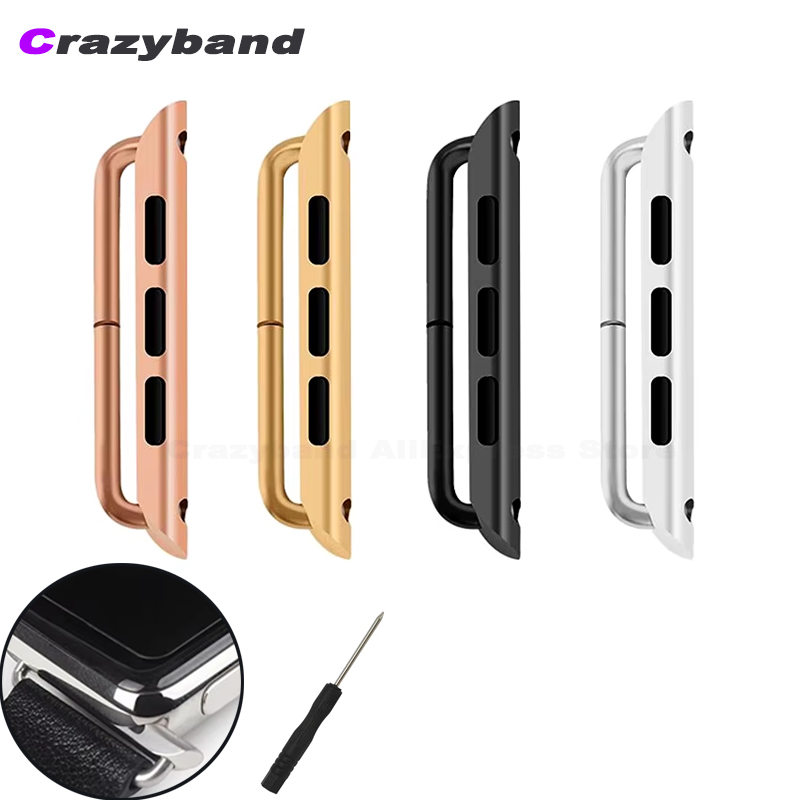 Watch Band Connector - 2pcs Stainless Steel Connector Adapter for