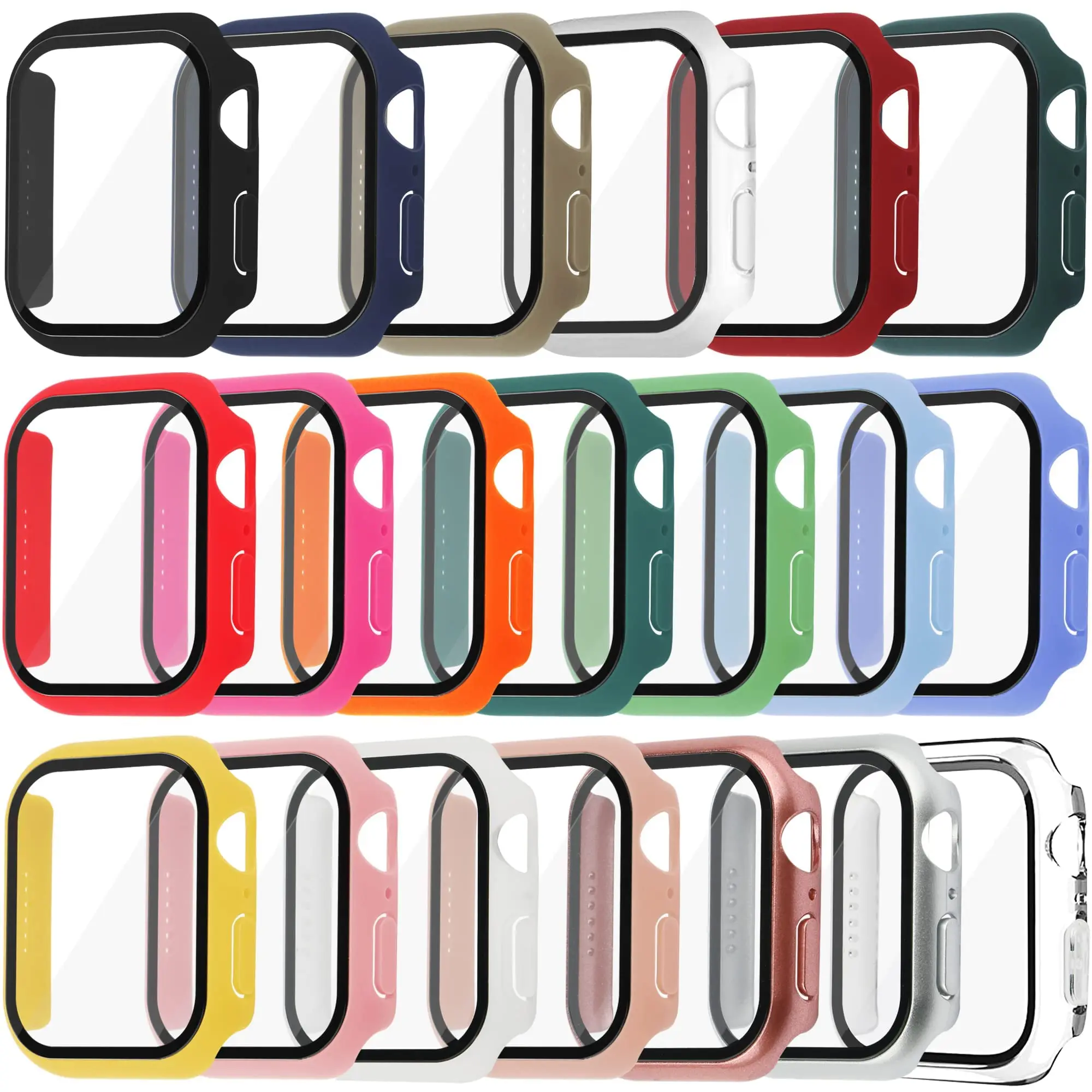 Apple Smartwatch Accessories - Tempered Glass+Cover For Apple watch Case