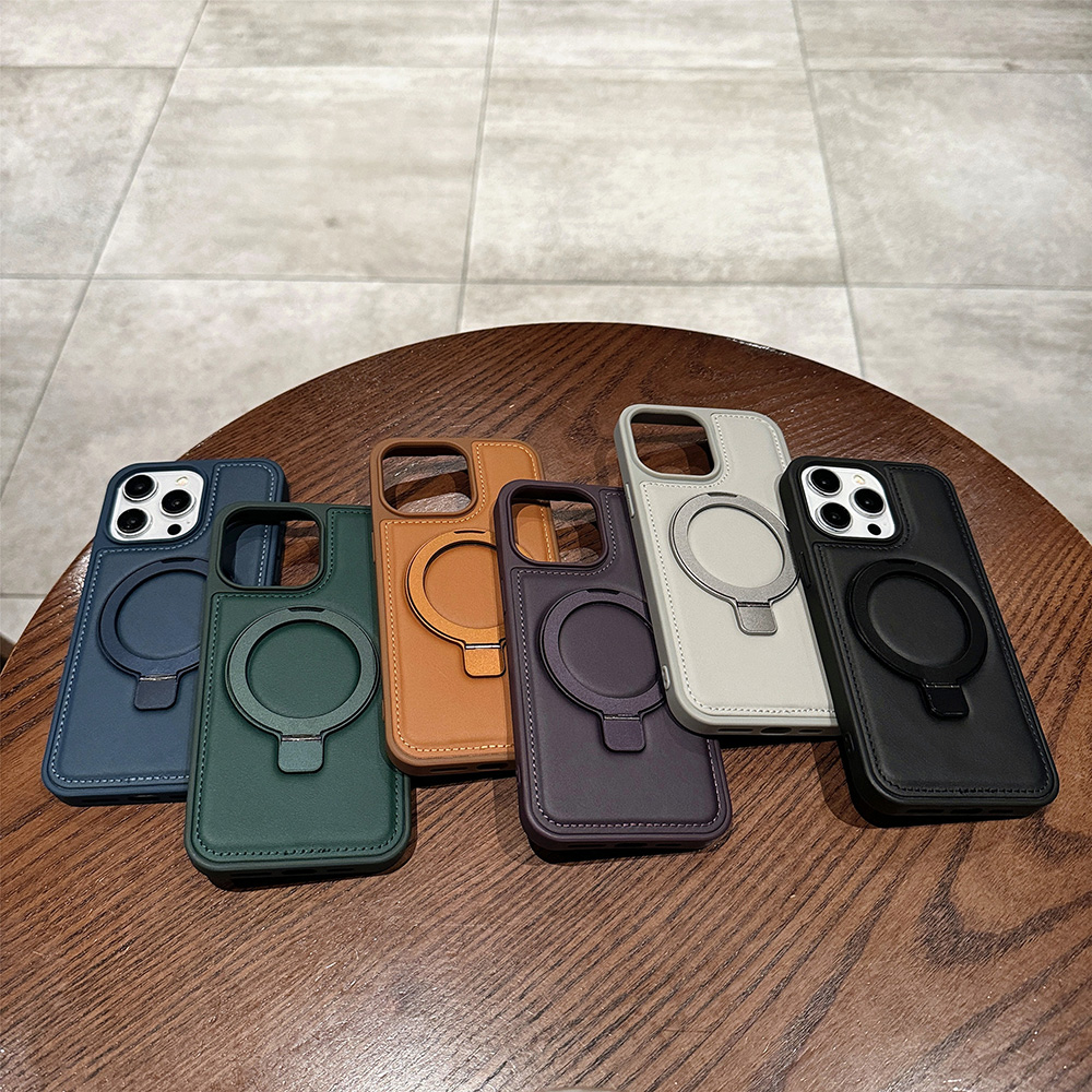 Magnetic Charging Stand - PU Leather Magnetic Case for Apple