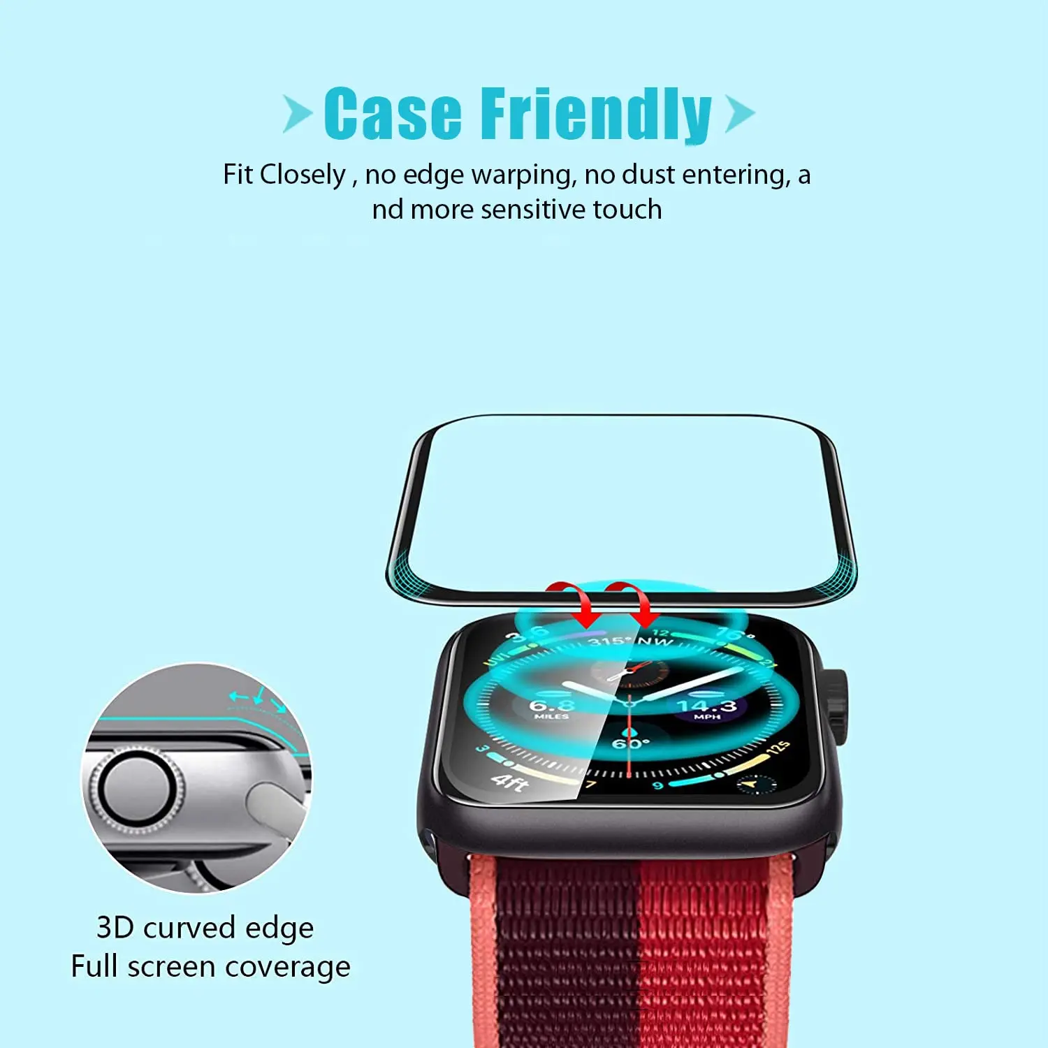 Screen Protector 3D Tempered F - огляд і ціна Apple Smartwatch Accessories