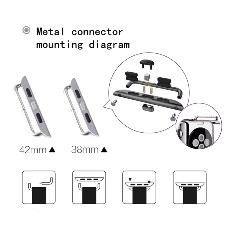 2pcs Stainless Steel Connector - огляд і ціна Watch Band Connector