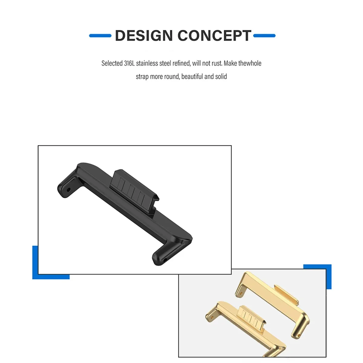 20mm 22mm 1Pair Adapter for Hu - огляд і ціна Watch Band Connector