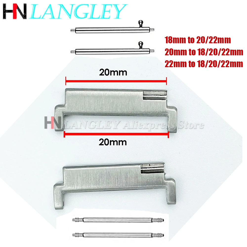 1Pair Strap Metal Adapter 18mm - огляд і ціна Watch Band Connector