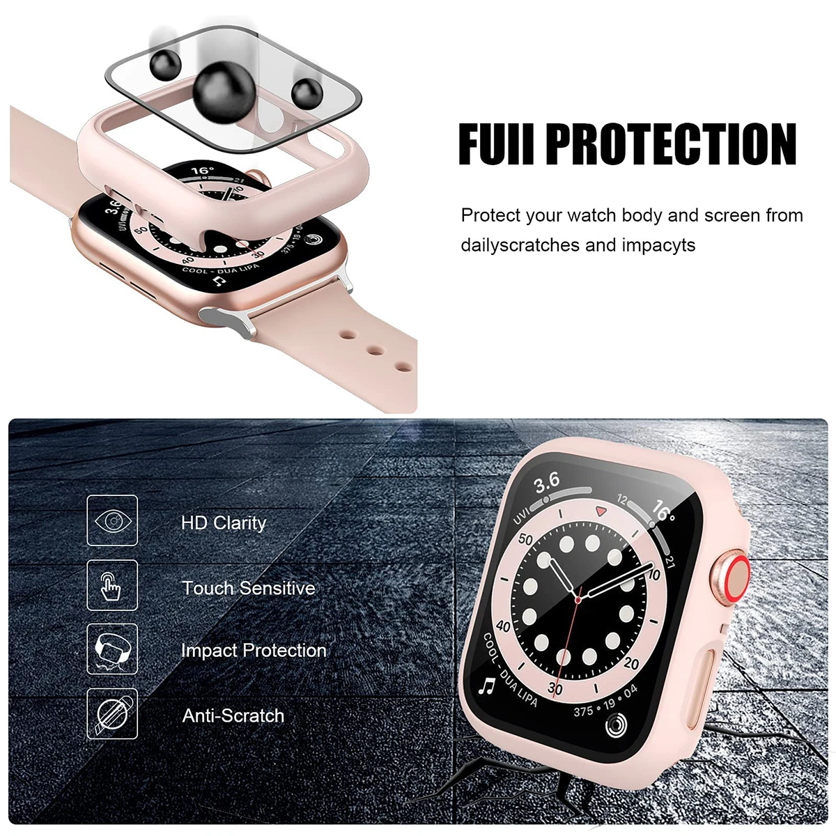 Tempered Glass+Cover For Apple - огляд і ціна Apple Smartwatch Accessories